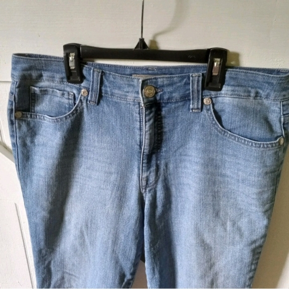 Nine West Vtg America Collection Med Wash Cropped Denim Jeans Size 12 - Picture 2 of 8